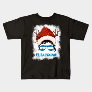 El Salvador girl, Salvadoran Christmas gift , Regalo Navidad El Salvador Kids T-Shirt